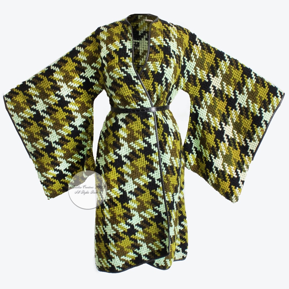 Bonnie Cashin for Sills Coat Oversized Trailing Sleeves Vintage Knit Documented